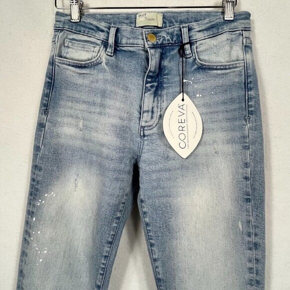 Triarchy Skinny Jeans Distressed Painter Art Grunge School Bold Party NWT 28 - Picture 2 of 7